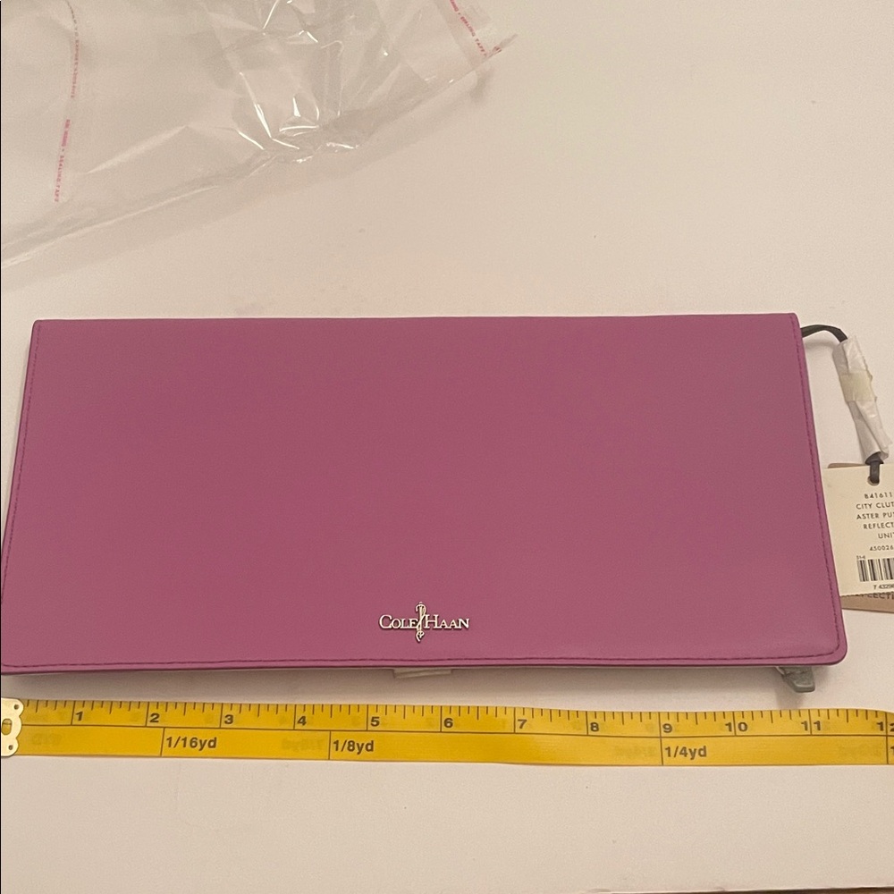 Cole Haan City Clutch Aster Purple Reflective